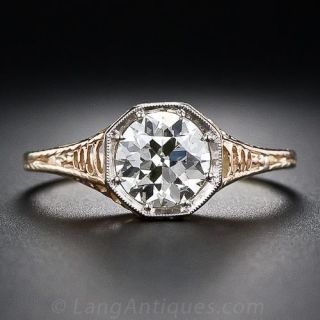 1.20 Carat Early Art Deco Solitare Engagement Ring