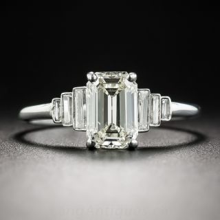 1.20 Carat Emerald-Cut Platinum Diamond Ring 