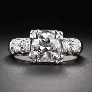 1.20 Carat European-Cut Diamond Ring