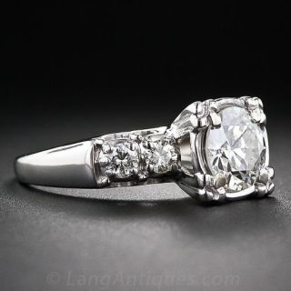 1.20 Carat European-Cut Diamond Ring