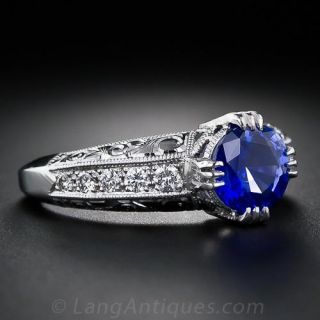 1.20 Carat Sapphire and Diamond Ring