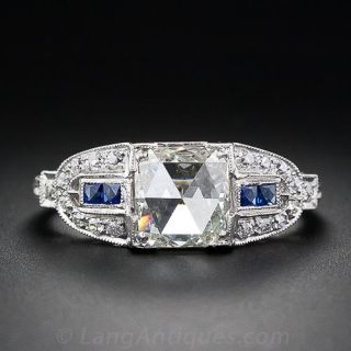 1.20 Carat Square Rose Cut Diamiond Ring