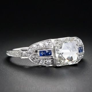 1.20 Carat Square Rose Cut Diamiond Ring