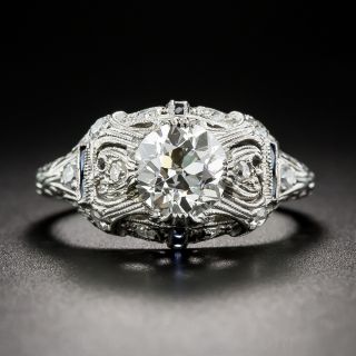 1.21 Carat Art Deco Diamond Engagement Ring - GIA I/SI1