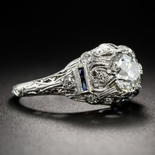 1.21 Carat Art Deco Diamond Engagement Ring - GIA I/SI1