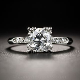 1.21 Carat Diamond Vintage Engagement Ring - GIA
