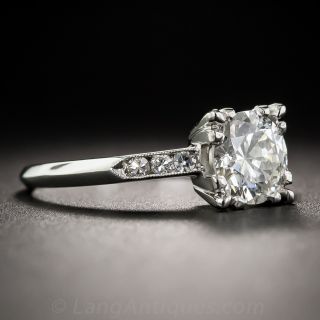 1.21 Carat Diamond Vintage Engagement Ring - GIA