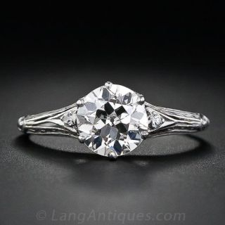 1.21 Carat Diamond Vintage Engagement  Ring