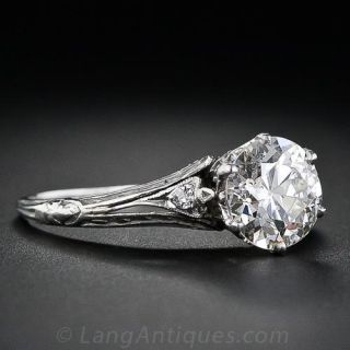 1.21 Carat Diamond Vintage Engagement  Ring