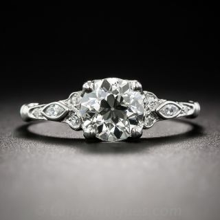 1.21 Carat Diamond Art Deco Engagement Ring GIA K-VS2