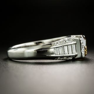 1.22 Carat Natural Brown Platinum Diamond Ring