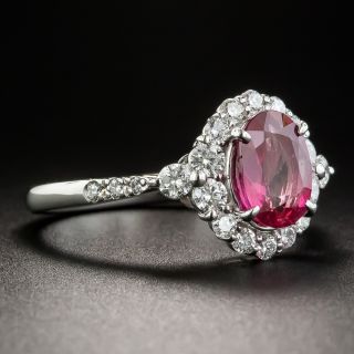 1.22 Carat No-Heat Ruby Platinum Diamond Ring
