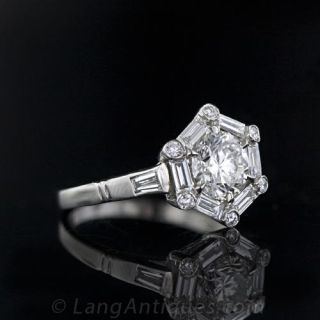 1.22 Carat Vintage Diamond Engagement Ring