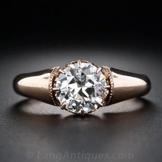 1.23 Carat Antique Diamond Solitaire Engagement Ring