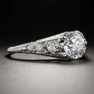 1.23 Carat Diamond Art Deco Engagement Ring GIA G/VS1