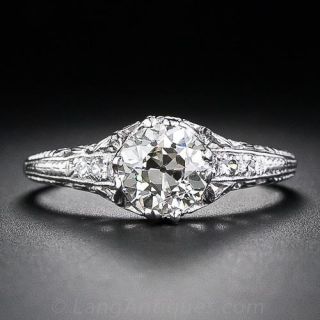 1.23 Carat Edwardian Diamond Engagment Ring