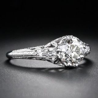 1.23 Carat Edwardian Diamond Engagment Ring