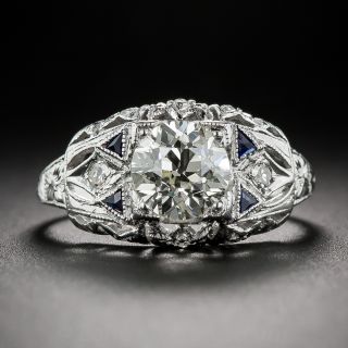 1.24 Carat Art Deco Diamond Engagement Ring