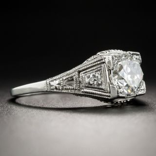 1.24 Carat Diamond Art Deco Engagement Ring 'Certified by Katz & Ogush'