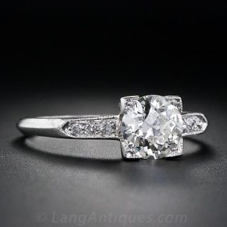 1.24 Carat Vintage Diamond  Engagement Ring