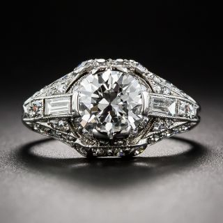1.25 Carat Art Deco Diamond Engagement Ring 