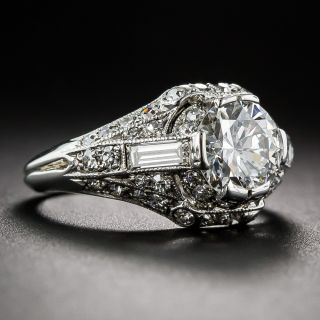 1.25 Carat Art Deco Diamond Engagement Ring 