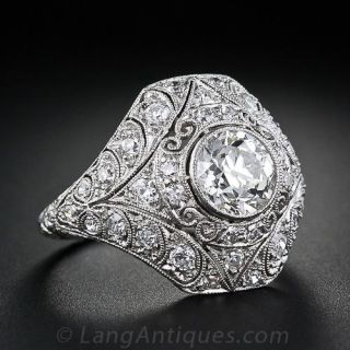 1.25 Carat Center Vintage Diamond Ring