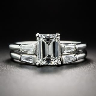 1.25 Carat Emerald-Cut Diamond Wedding Set