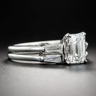 1.25 Carat Emerald-Cut Diamond Wedding Set