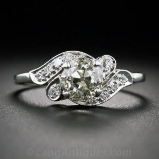 1.25 Carat Mine-Cut Champagne Diamond Ring