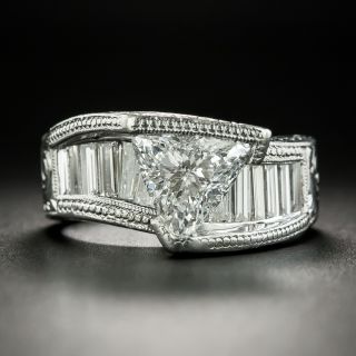 1.25 Carat Trillion Cut Diamond Ring - GIA F SI1 - 3