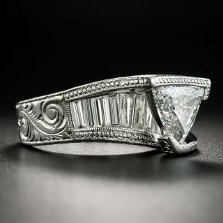 1.25 Carat Trillion Cut Diamond Ring - GIA F SI1