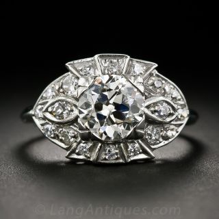 1.26 Carat European-Cut Diamond Vintage Ring