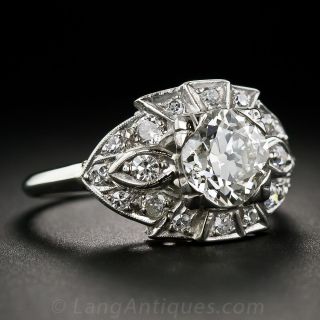 1.26 Carat European-Cut Diamond Vintage Ring