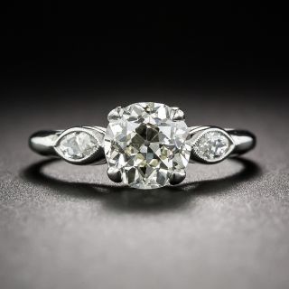 1.27 Carat Platinum and Diamond Vintage Engagement Ring