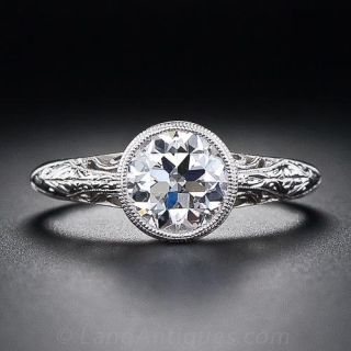 1.28 Carat  Antique Style Engagement Ring