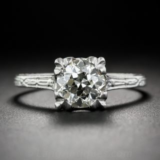 1.28 Carat Art Deco Diamond Solitaire