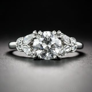 1.28 Carat Diamond and Platinum Vintage Engagement Ring