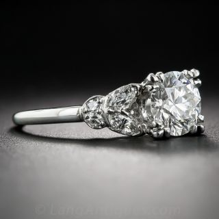 1.28 Carat Diamond and Platinum Vintage Engagement Ring