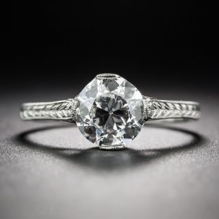 1.29 Carat Art Deco Style Diamond Ring  GIA H / VS2 - 2
