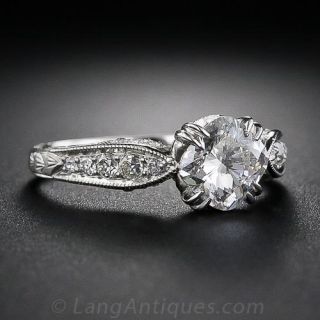 1.29 Carat Cushion-Cut Diamond Engagement Ring