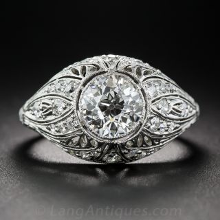 1.29 Carat Diamond Edwardian Engagement Ring