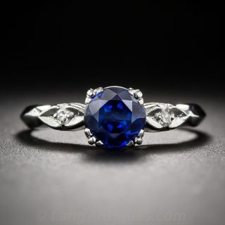 1.29  Carat Sapphire Engagement Ring