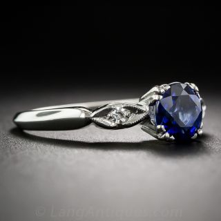 1.29  Carat Sapphire Engagement Ring