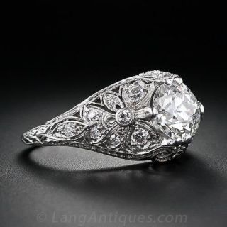 1.30 Carat Antique  Diamond  Engagement Ring