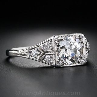 1.30 Carat Art Deco Engagement Ring