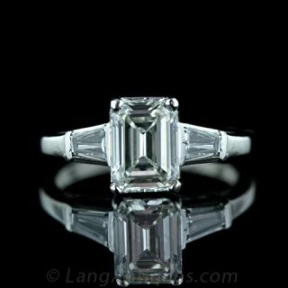 1.30 Carat Emerald Cut Diamond Solitaire Main View 1