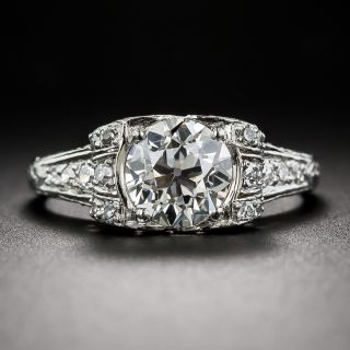 1.30 Carat Diamond Early Art Deco Ring - GIA K/VS2 