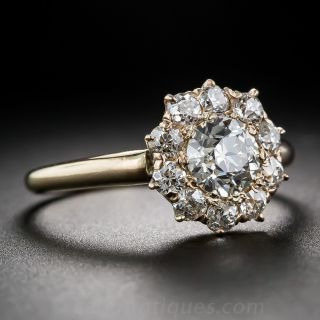 1.30 Carat Total Antique Diamond Cluster Ring