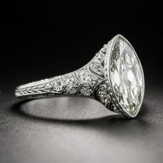 1.30 Carat Vintage Marquise Diamond Ring